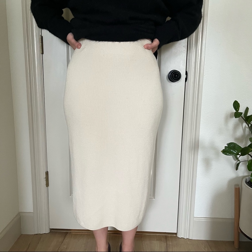 & Other Stories Knit White skirt
